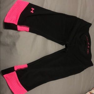 Cropped Pink Ribbon Under Armour Leggings